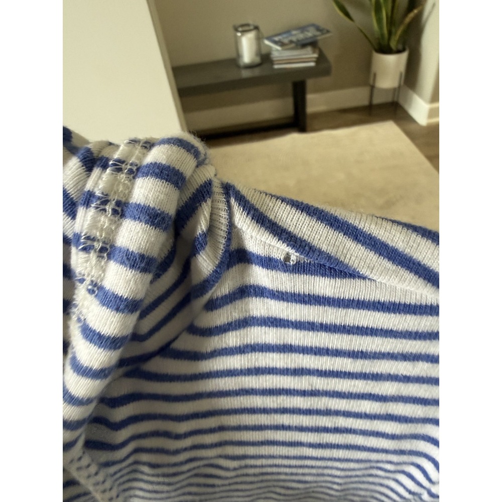 Vineyard Vines Women XXS Blue White Striped Hooded Tunic Dress Cotton Nautical - Picture 4 of 7